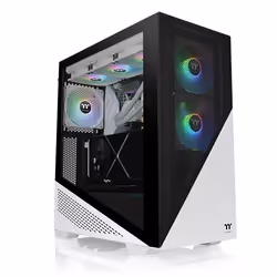 Thermaltake Divider 370 TG, Midi Tower, PC, Noir, Blanc, ATX, EATX, micro ATX, Mini-ITX, SPCC, Multicolore