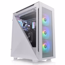 Thermaltake Divider 500 TG Snow ARGB, Midi Tower, PC, Blanc, ATX, micro ATX, Mini-ITX, SPCC, 17 cm