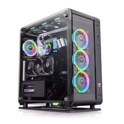 Thermaltake Core P6 Tempered Glass Mid Tower, Midi Tower, PC, Noir, SPCC, Verre trempé, Jouer, Bleu, Vert, Rouge