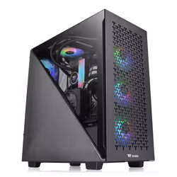 Thermaltake Divider 300 TG Air, Midi Tower, PC, Noir, ATX, micro ATX, Mini-ITX, SPCC, 14,5 cm
