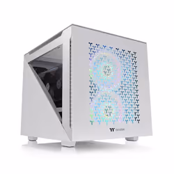 Thermaltake Divider 200 TG Air Snow Micro, Micro Tower, PC, Blanc, SPCC, Verre trempé, Jouer, Bleu, Vert, Rouge