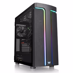 Thermaltake H590 TG ARGB, Midi Tower, PC, Noir, ATX, EATX, micro ATX, Mini-ITX, SPCC, Verre trempé, Multicolore