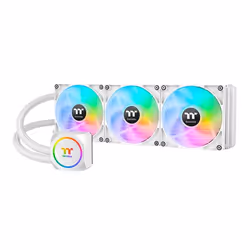 Thermaltake TH420 ARGB Sync, Refroidisseur de liquide tout-en-un, 500 tr/min, 1800 tr/min, 34,7 dB, 84,32 cfm, Blanc