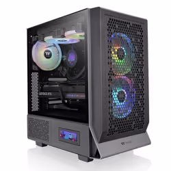 Thermaltake Ceres 300 TG, Midi Tower, PC, Noir, ATX, EATX, micro ATX, Mini-ITX, Verre trempé, 18,5 cm