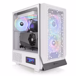 Thermaltake Ceres 300 TG, Midi Tower, PC, Blanc, ATX, EATX, micro ATX, Mini-ITX, Verre trempé, 18,5 cm