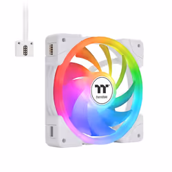 Thermaltake SWAFAN EX12 ARGB, Refroidisseur d'air, 12 cm, 500 tr/min, 2000 tr/min, 57,11 cfm, Blanc