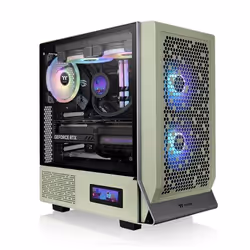 Thermaltake Ceres 300 TG, Midi Tower, PC, Vert, ATX, EATX, micro ATX, Mini-ITX, Verre trempé, 18,5 cm