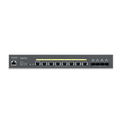 EnGenius ECS2512FP commutateur réseau Géré L2+ 2.5G Ethernet (100/1000/2500) Connexion Ethernet, supportant l'alimentation via ce port (PoE) Noir