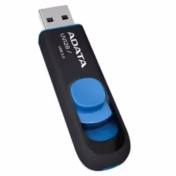ADATA DashDrive UV128 32GB, 32 Go, USB Type-A, 3.2 Gen 1 (3.1 Gen 1), Slide, 10 g, Noir, Bleu