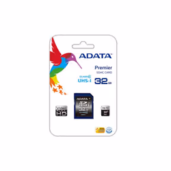 ADATA Premier SDHC UHS-I U1 Class10 32GB, 32 Go, SDHC, Classe 10, 30 Mo/s, 10 Mo/s, Noir, Bleu