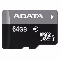 ADATA Micro SDXC 64GB, 64 Go, MicroSDXC, Classe 10, UHS, 30 Mo/s, 10 Mo/s