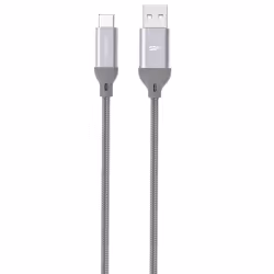 Silicon Power Boost Link Nylon LK30AC, 1 m, USB A, USB C, USB 3.2 Gen 1 (3.1 Gen 1), 5000 Mbit/s, Gris