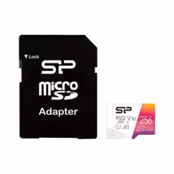 Silicon Power Elite, 256 Go, MicroSDXC, Classe 10, UHS-I, 100 Mo/s, Class 1 (U1)