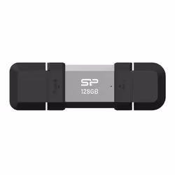 Silicon Power SP128GBUC3C51V1S, 128 Go, USB Type-A / USB Type-C, 3.2 Gen 1 (3.1 Gen 1), 120 Mo/s, Casquette, Noir, Argent