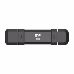 Silicon Power DS72, 1 To, USB Type-A / USB Type-C, 3.2 Gen 2 (3.1 Gen 2), 1050 Mo/s, Casquette, Noir