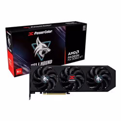 PowerColor Hellhound AMD Radeon RX 9060 XT 8GB GDDR6, Radeon RX 9060 XT, 8 Go, GDDR6, 128 bit, 7680 x 4320 pixels, PCI Expres ...