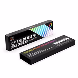 Xigmatek iCover, Universel, Capuchon de câbles, Noir, Translucide, Multicolore, LED, 1 pièce(s)