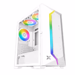 Boîtier Mini Tour - Xigmatek - Gemini II Artic - Verre Trempé - 3 Ventilateurs RGB - Blanc