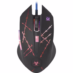 Defender Forced GM-020L, Ambidextre, Optique, USB Type-A, 3200 DPI, Noir