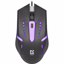 Defender FLASH MB-600L, Ambidextre, Optique, USB Type-A, 1200 DPI, Noir