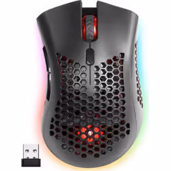 Defender WARLOCK GM-709L, Droitier, Optique, RF sans fil, 2400 DPI, Noir