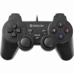 Defender Omega, Manette de jeu, PC, Analogique, Avec fil, USB, Noir