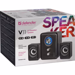 Defender V11 haut-parleur Noir Avec fil 11 W