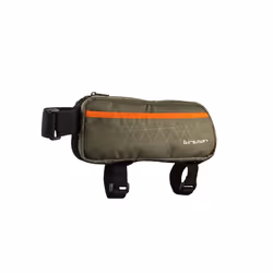 Birzman Packman Travel Top Tube Pack, Cadre, Sacoche pour bicyclette, Tissu, Kaki, Orange, 0,8 L, 260 mm