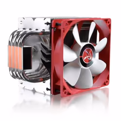 RAIJINTEK Themis Evo Processeur Refroidisseur 12 cm Métallique, Rouge, Blanc