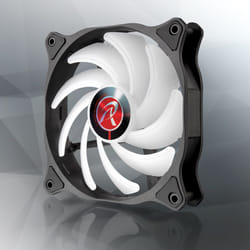 RAIJINTEK 0R40B00191 système de refroidissement d’ordinateur Carte-mère, Processeur Ventilateur 12 cm Noir, Blanc 1 pièce(s)