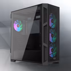 RAIJINTEK PONOS Ultra, Midi Tower, PC, Noir, ATX, EATX, micro ATX, Mini-ITX, SPCC, Verre trempé, Jouer