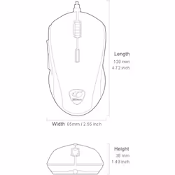 COUGAR Gaming Minos X5 souris Droitier USB Type-A Optique 12000 DPI - Vue supplémentaire 11