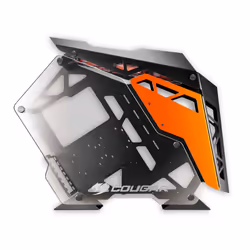 COUGAR Gaming Conquer, Midi Tower, PC, Noir, Orange, ATX, micro ATX, Mini-ITX, Aluminium, Verre trempé, Jouer