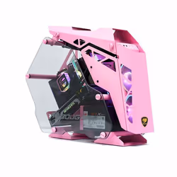 Boitier PC Gaming - Cougar Gaming - CONQUER PINK - Aluminium - Rose - Refroidissement dair - Pour cartes graphiques longues