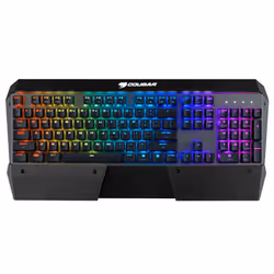 COUGAR Gaming AttackX3 RGB, Taille réelle (100 %), USB, Clavier mécanique, LED RGB, Noir