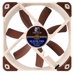 Noctua NF-S12A PWM système de refroidissement d'ordinateur Boitier PC Ventilateur 12 cm Beige, Marron - Vue supplémentaire 4