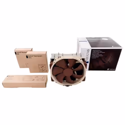 Noctua NH-U14S système de refroidissement d'ordinateur Processeur Refroidisseur 12 cm Marron, Acier inoxydable - Vue supplémentaire 4