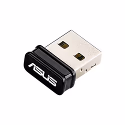 ASUS USB-N10 NANO, Sans fil, USB, WLAN, Wi-Fi 4 (802.11n), 150 Mbit/s, Noir