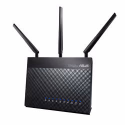 ASUS DSL-AC68U, Wi-Fi 5 (802.11ac), Bi-bande (2,4 GHz / 5 GHz), Ethernet/LAN, 3G, ADSL2+, Noir