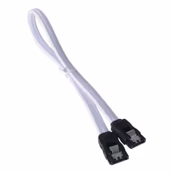BitFenix SATA 6Gb/s, 0.3m, 0,3 m, SATA III, Mâle/Mâle, Blanc, Droit, Droit