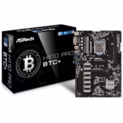 Asrock H110 Pro BTC+, Intel, LGA 1151 (Emplacement H4), Intel® Celeron®, DDR4-SDRAM, 32 Go, DIMM