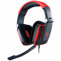 Tt eSPORTS Shock, Avec fil, Jouer, 20 - 2000 Hz, 330 g, Casque, Noir, Rouge