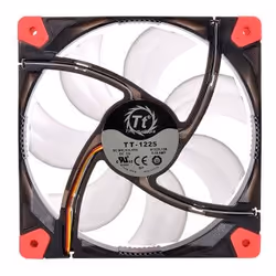 Thermaltake Luna 12 LED Re Boitier PC Ventilateur 12 cm Noir, Rouge, Transparent