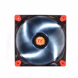 Thermaltake Luna 12 LED White, Ventilateur, 12 cm, 1200 tr/min, 20,7 dB, 50,44 cfm, Noir, Rouge, Transparent