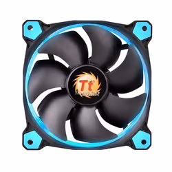 Thermaltake Riing 14, Ventilateur, 14 cm, 1400 tr/min, 28,1 dB, 51,15 cfm, Noir, Bleu