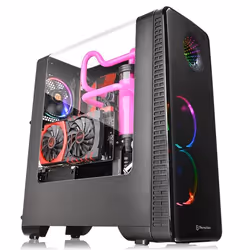 Thermaltake View 28 RGB, Midi Tower, PC, Noir, ATX, ITX, micro ATX, SPCC, Jouer