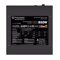 Thermaltake Toughpower Grand RGB unité d'alimentation d'énergie 850 W 24-pin ATX ATX Noir