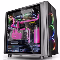 Thermaltake View 31 TG RGB, Midi Tower, PC, Noir, ATX, micro ATX, Mini-ITX, SPCC, Verre trempé, Jouer