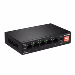 Edimax ES-5104PH V2 commutateur réseau Fast Ethernet (10/100) Connexion Ethernet, supportant l'alimentation via ce port (PoE) Noir