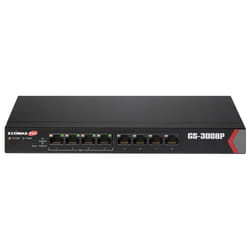 Edimax GS-3008P commutateur réseau Géré Gigabit Ethernet (10/100/1000) Connexion Ethernet, supportant l'alimentation via ce port (PoE) Noir